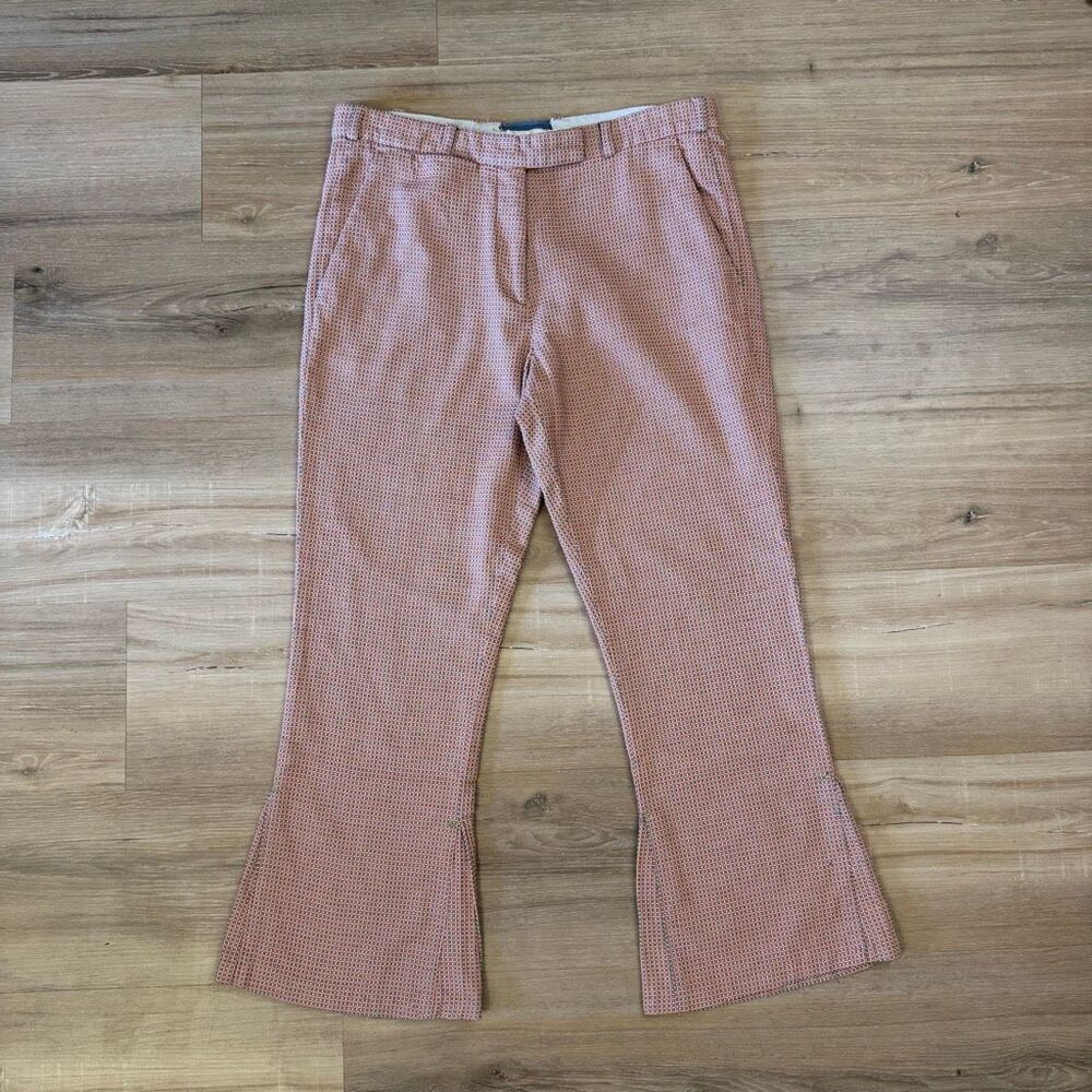 Vintage Y2K Women’s Etro Blue & Orange Trouser Sz 42 European Flared Italian